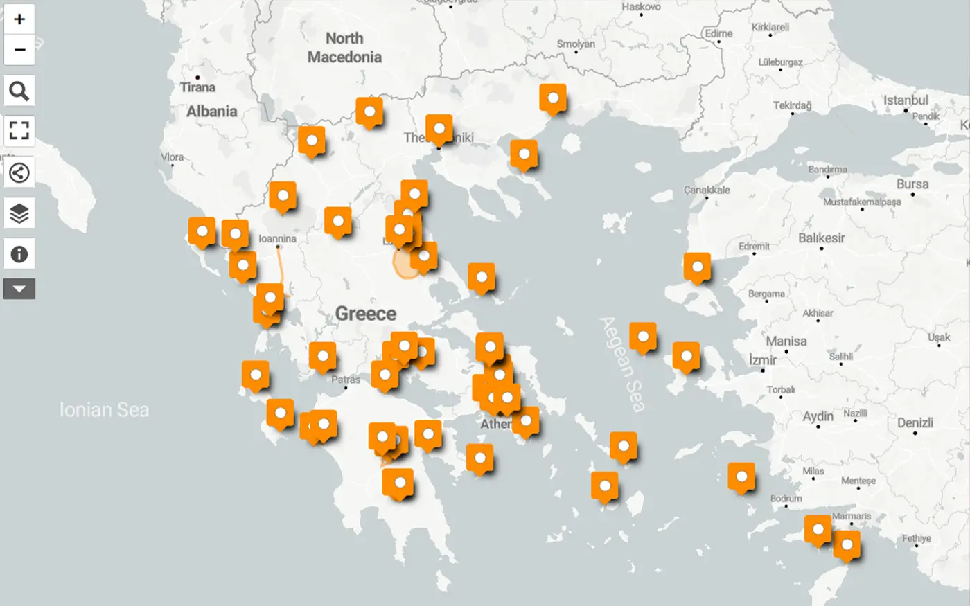 Σελίδα γεωγραφίας των λογοτεχνικών κειμένων